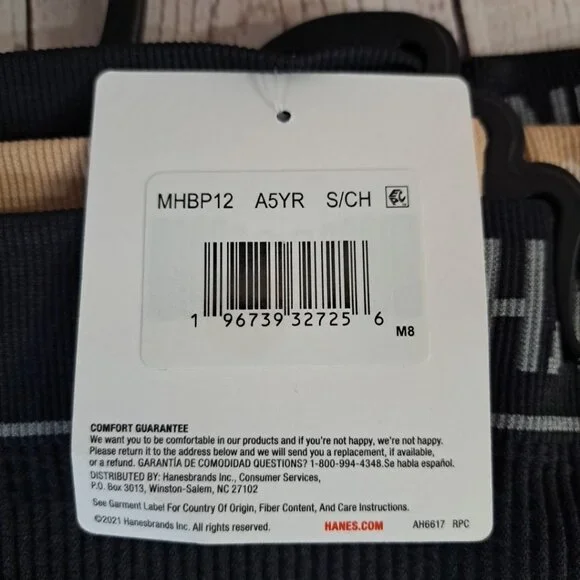 Hanes Originals Women's Seamless Rib Bikini Underwear , 3-pack Small - Picture 3 of 4